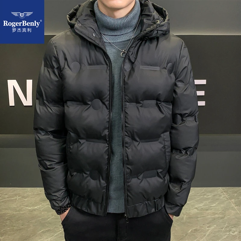 罗杰宾利冬季新款休闲韩版连帽男款抗寒保暖羽绒服866698