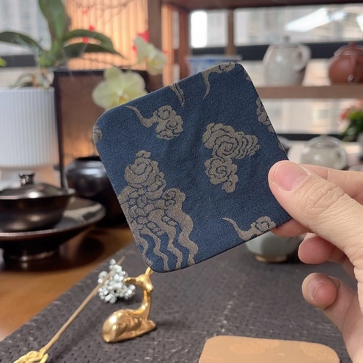 知舍 杯垫杯垫苍蓝色8*8