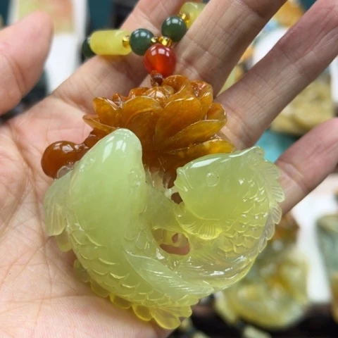 岫玉挂件未镶嵌雏*挂件