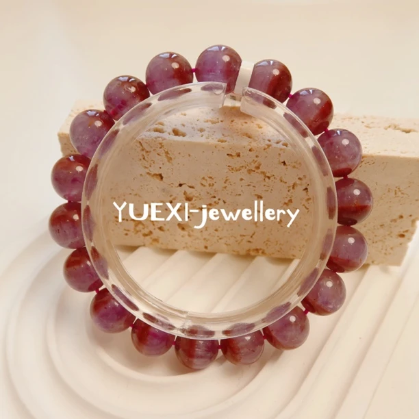 【悦玺】天然精品极光23紫肽金牙水晶手串手链