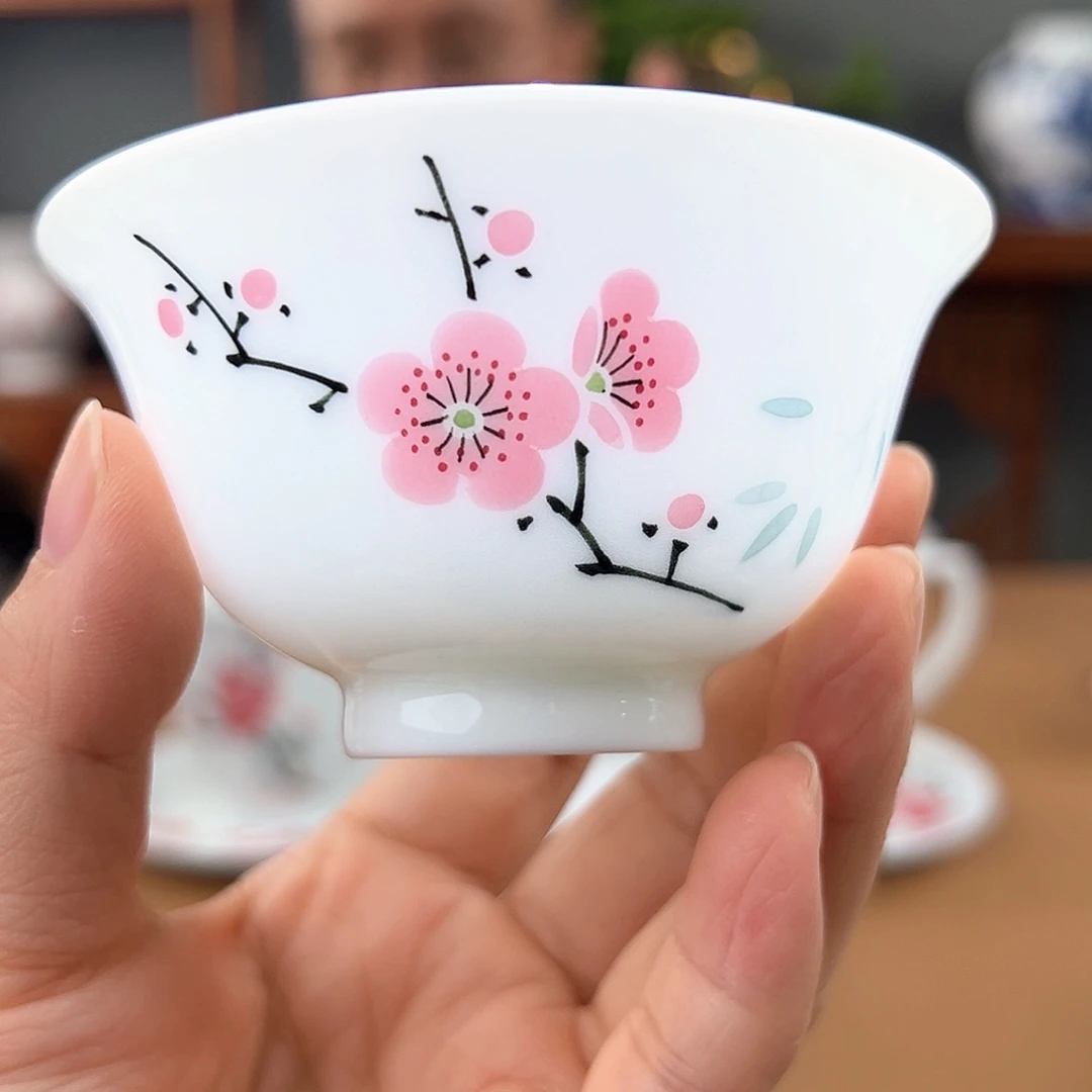 玉泥翠竹红梅主人杯