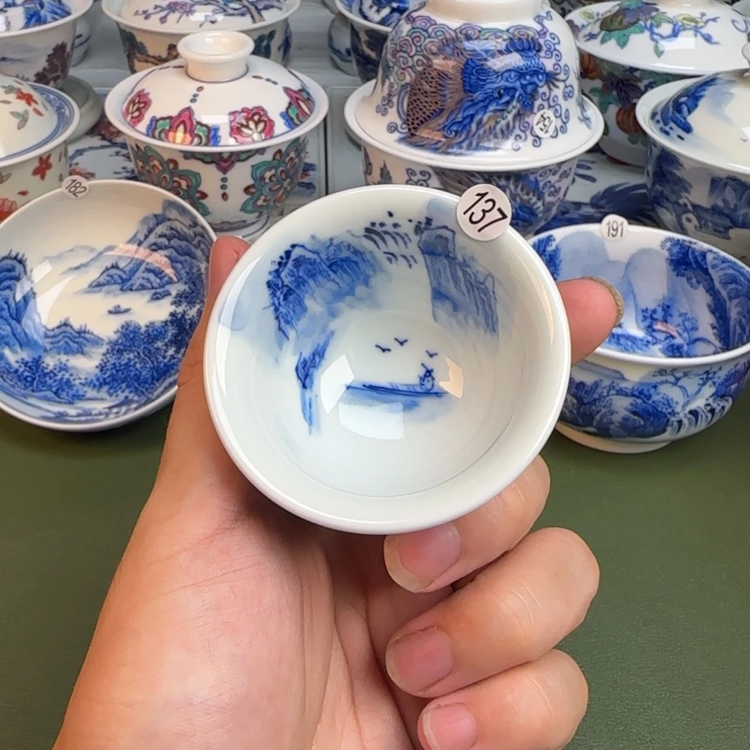 彦祖纯手工手绘茶具137