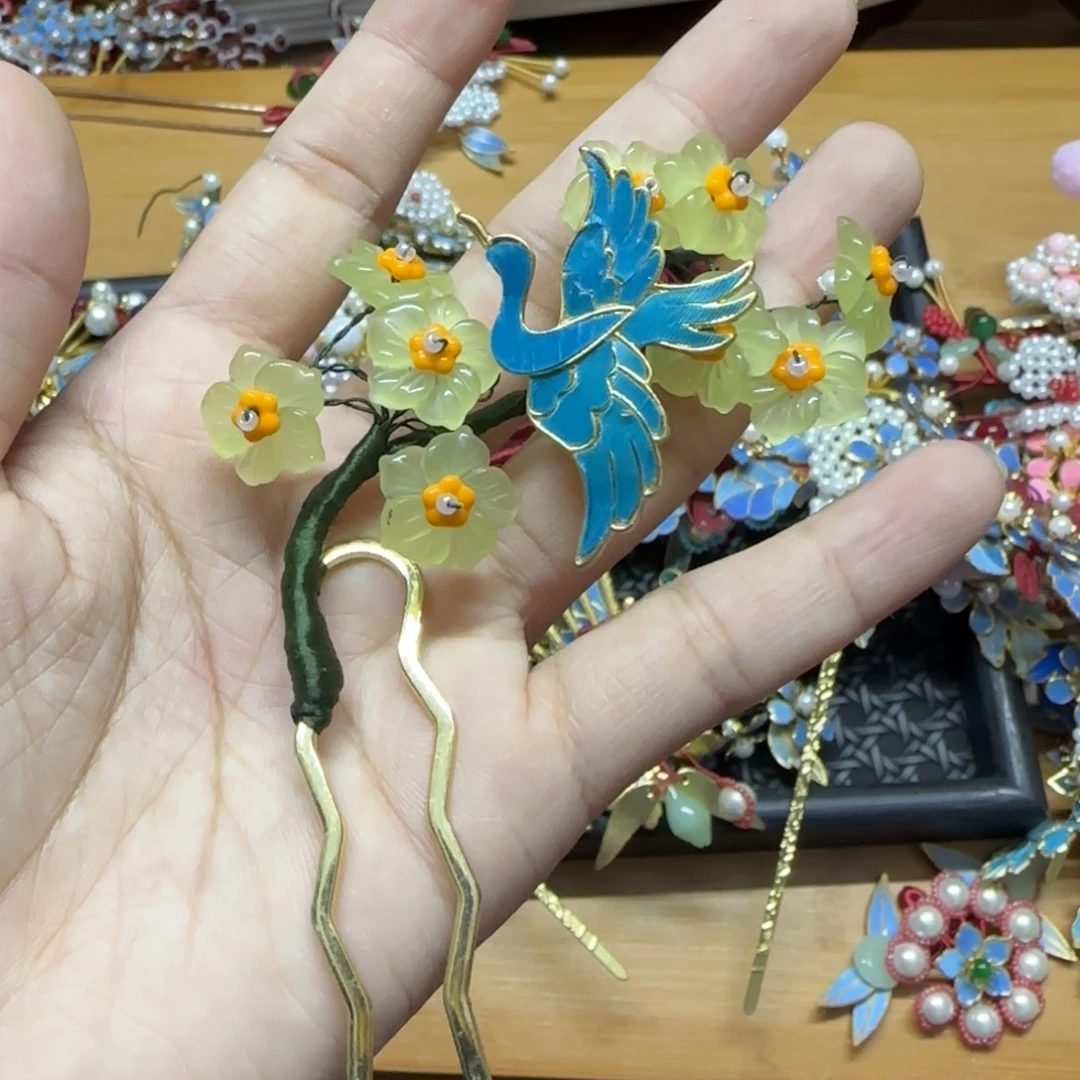 醋酸铁合金鹅毛仿点翠