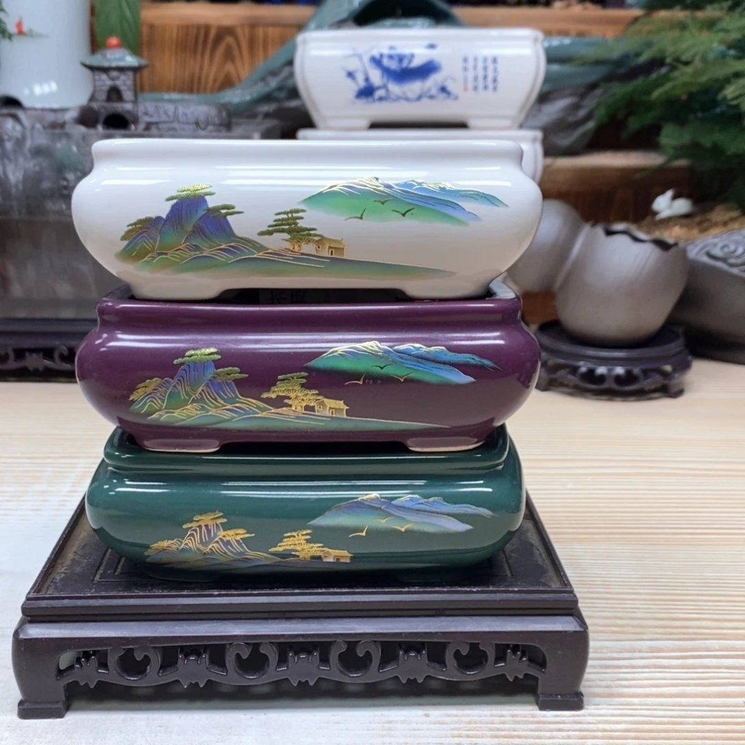 紫砂花盆陶瓷艺术花盆陶瓷