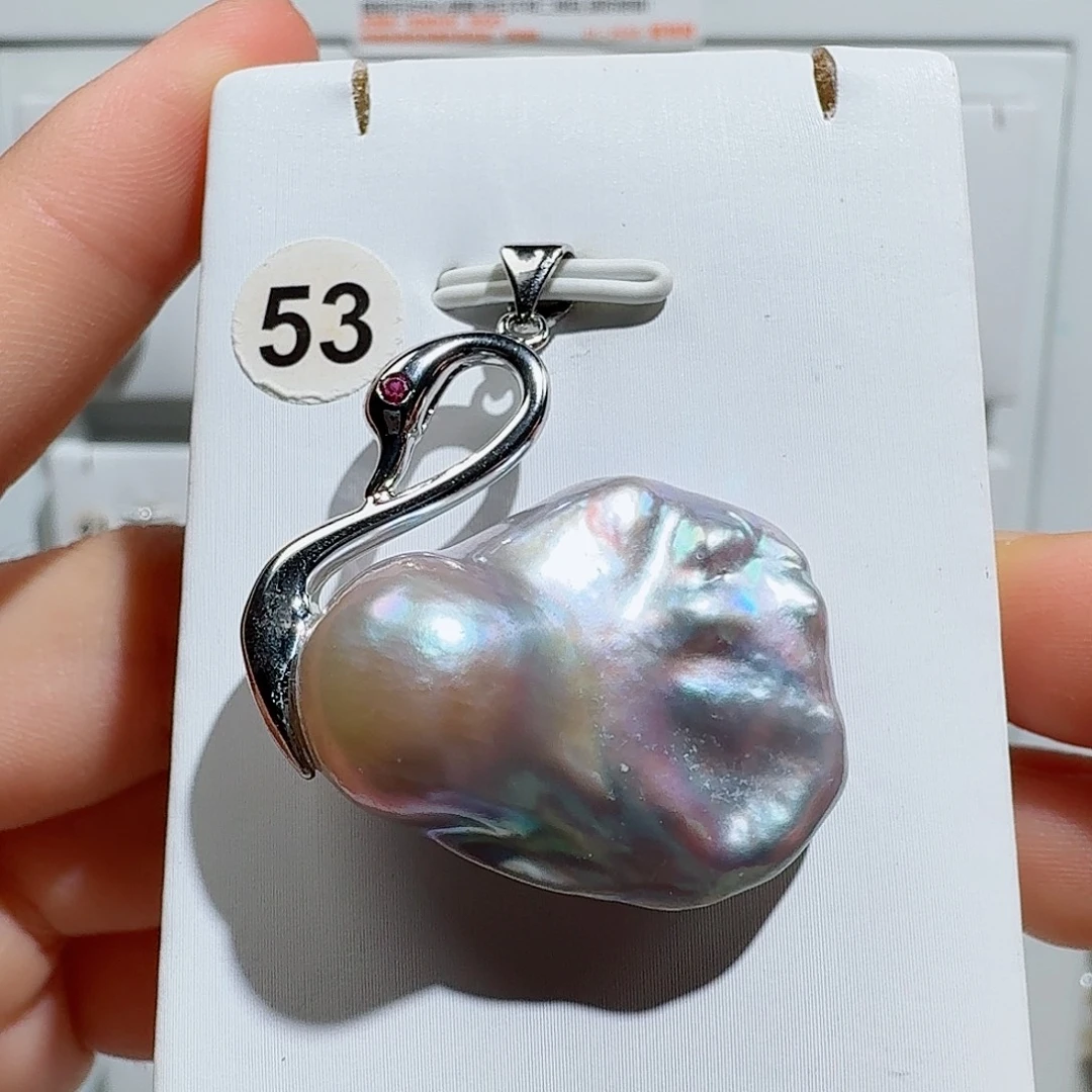 颈饰淡水珍珠银S925镶嵌