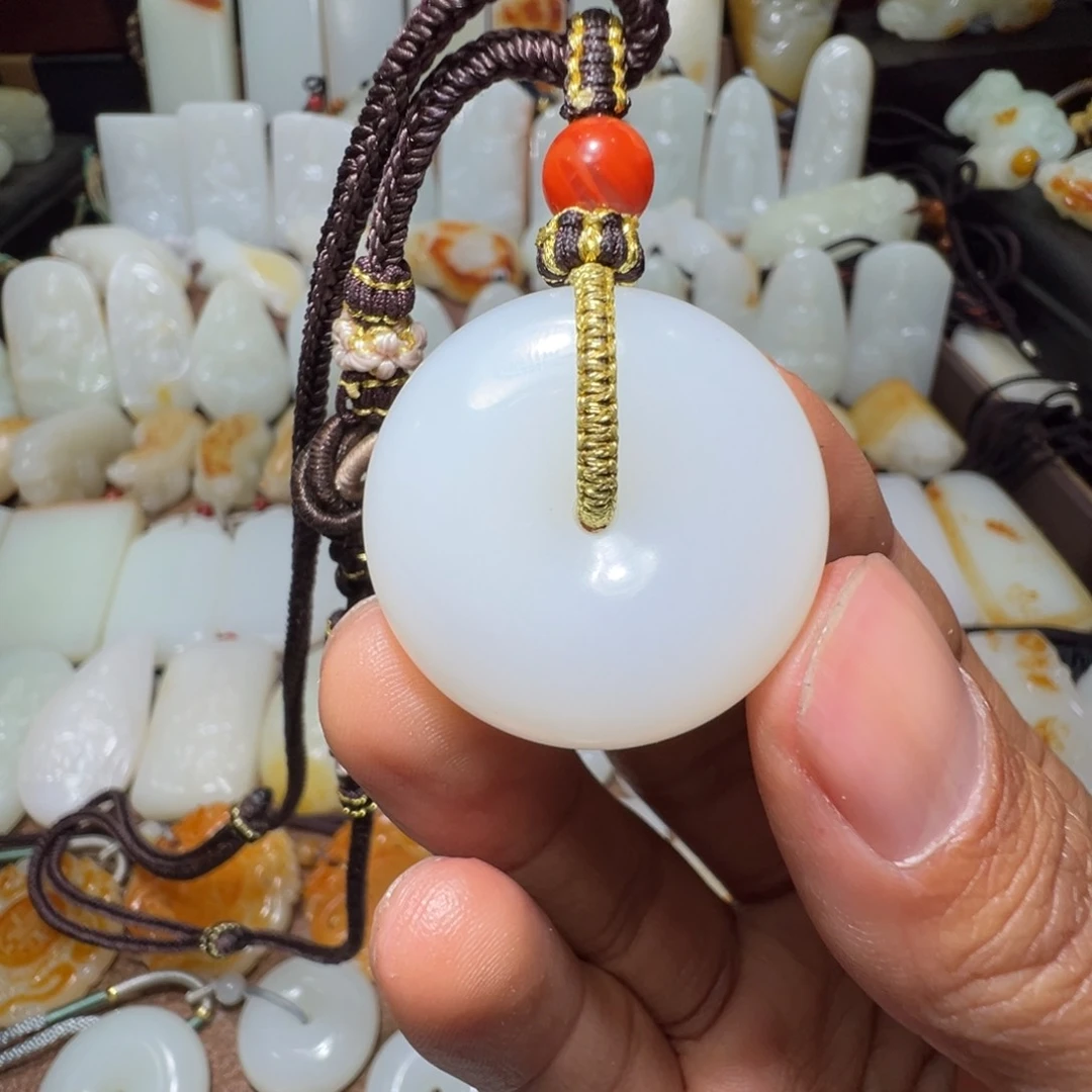 和田玉吊坠(不含链)未镶嵌果*开