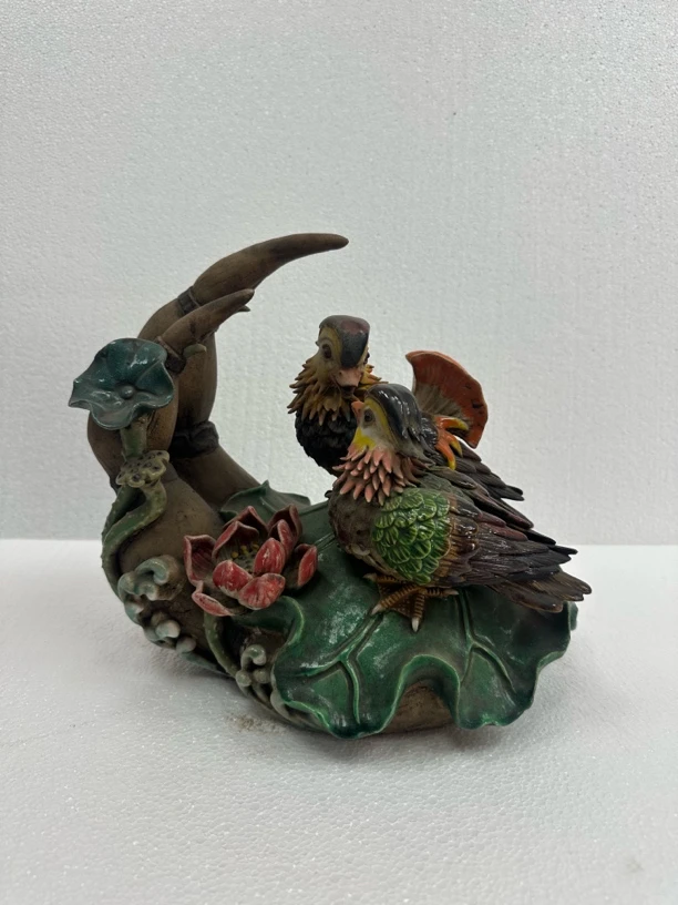 石湾陶瓷摆件鸳鸯