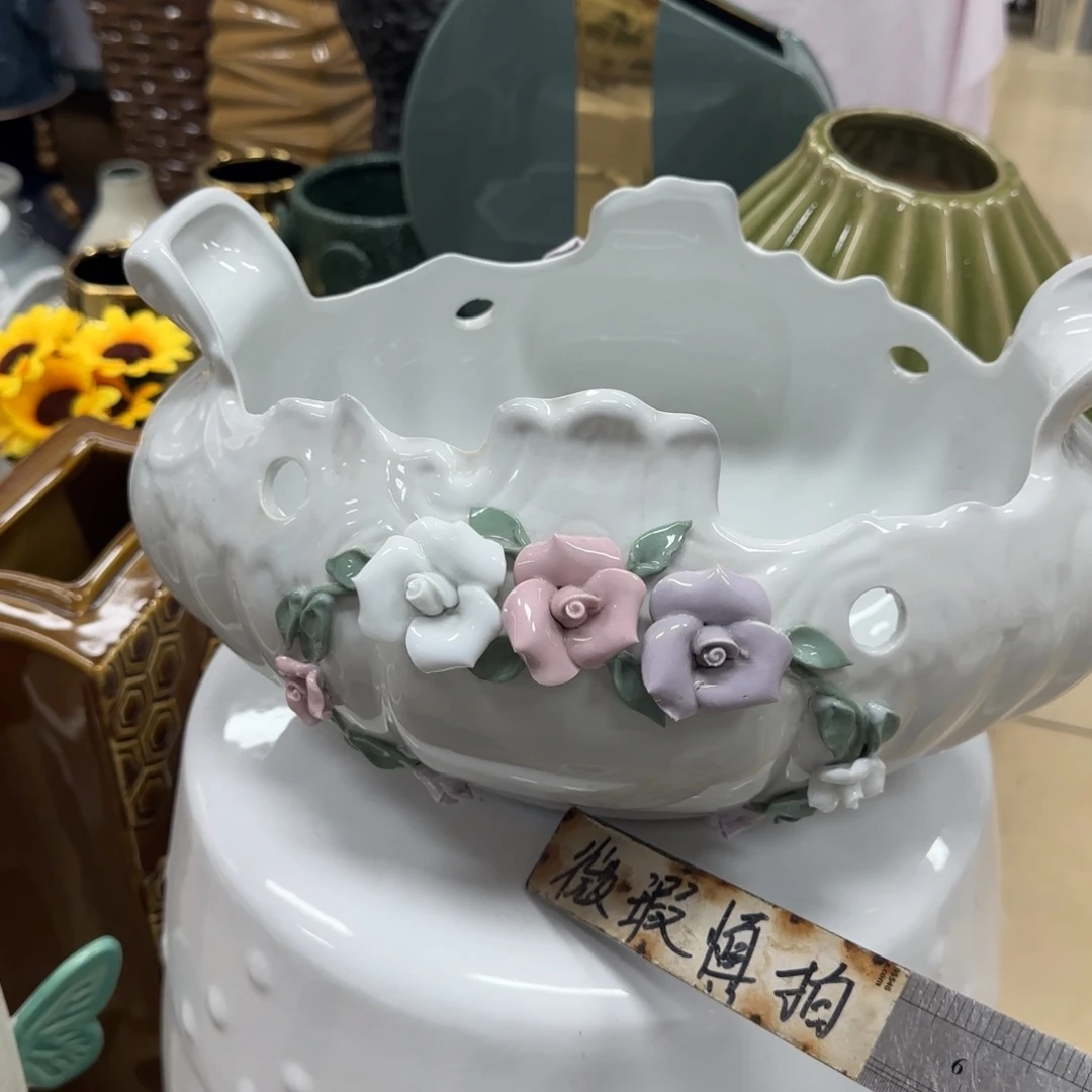 瓷片陶瓷工艺花瓶摆件