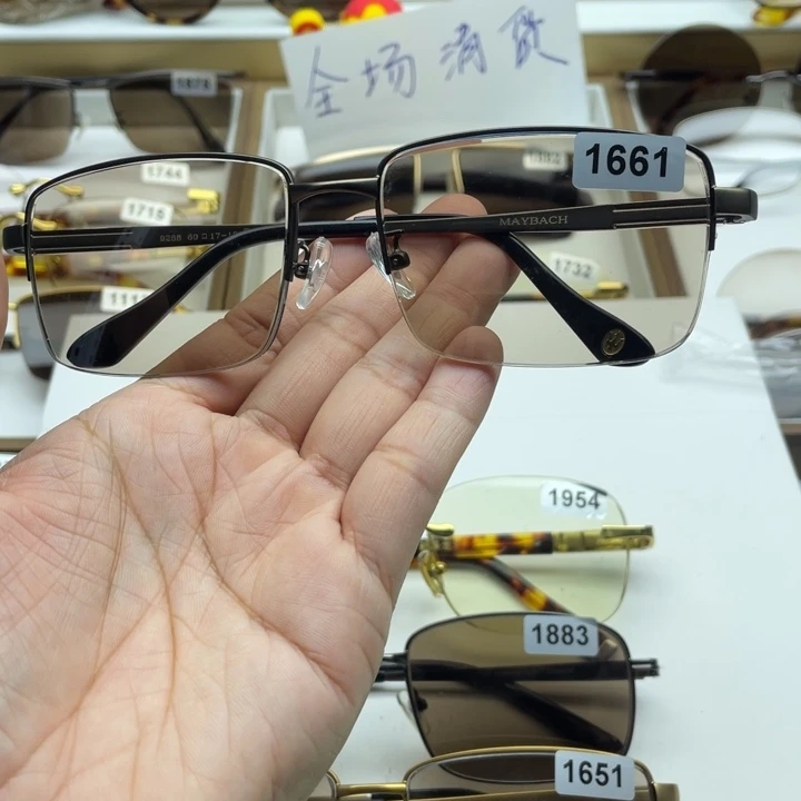 茶水晶半框眼镜 1661
