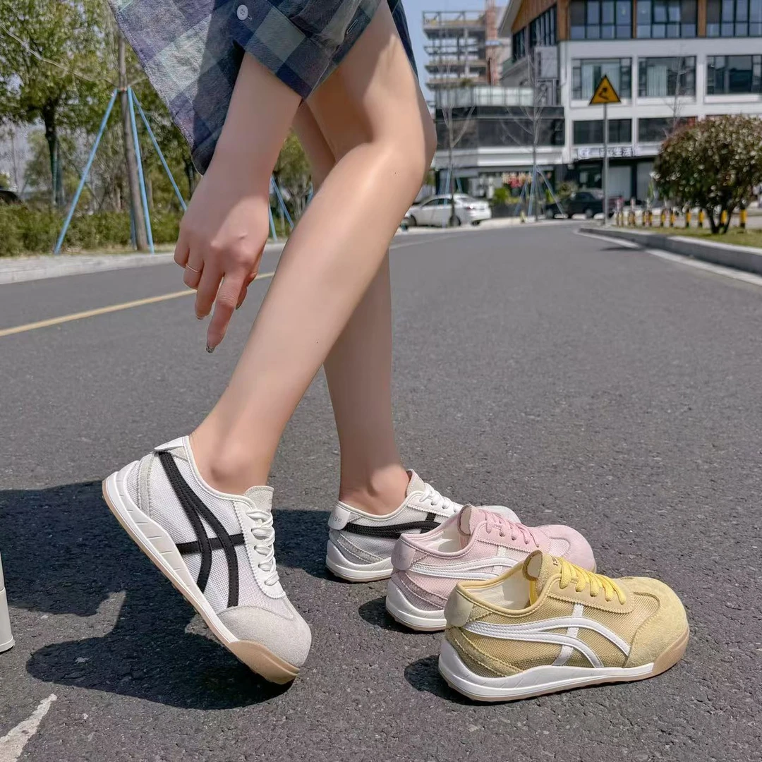 真皮德训鞋厚底板鞋女春夏季时尚薄底休闲四季款板鞋D103-2