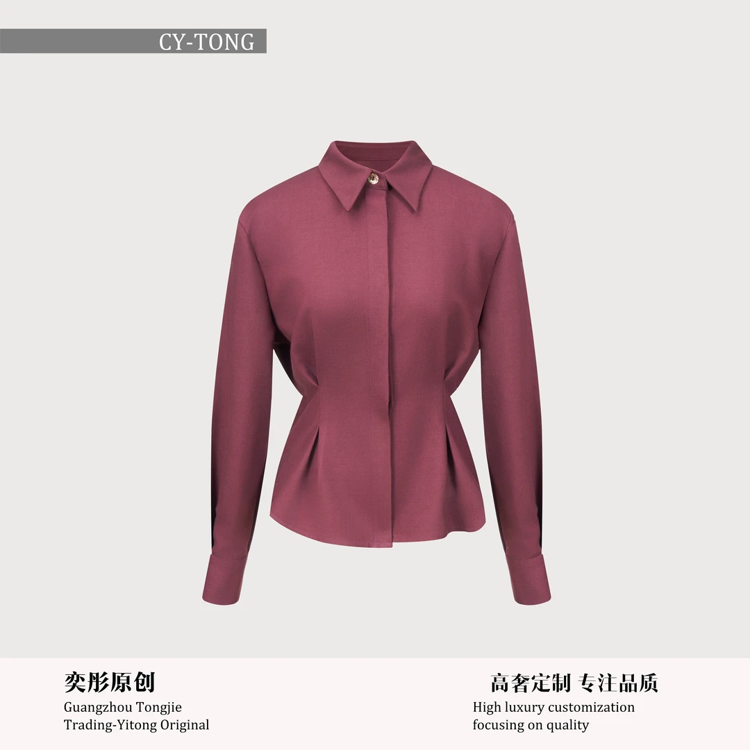 【彤姐原创】冬季气质设计感轻奢休闲时尚简约上衣W24D237