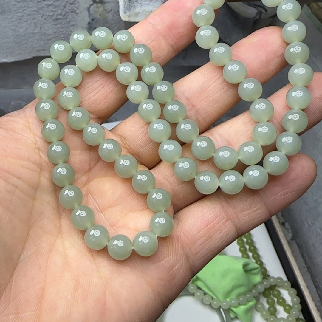颈饰未镶嵌和田玉且末蓝8
