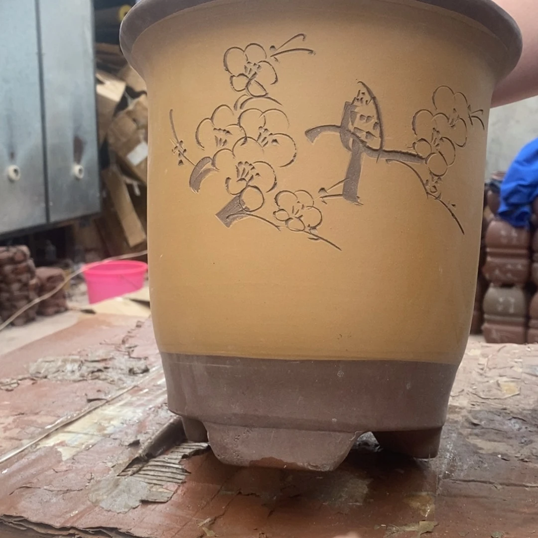 紫砂花盆瑕疵口径健健康康