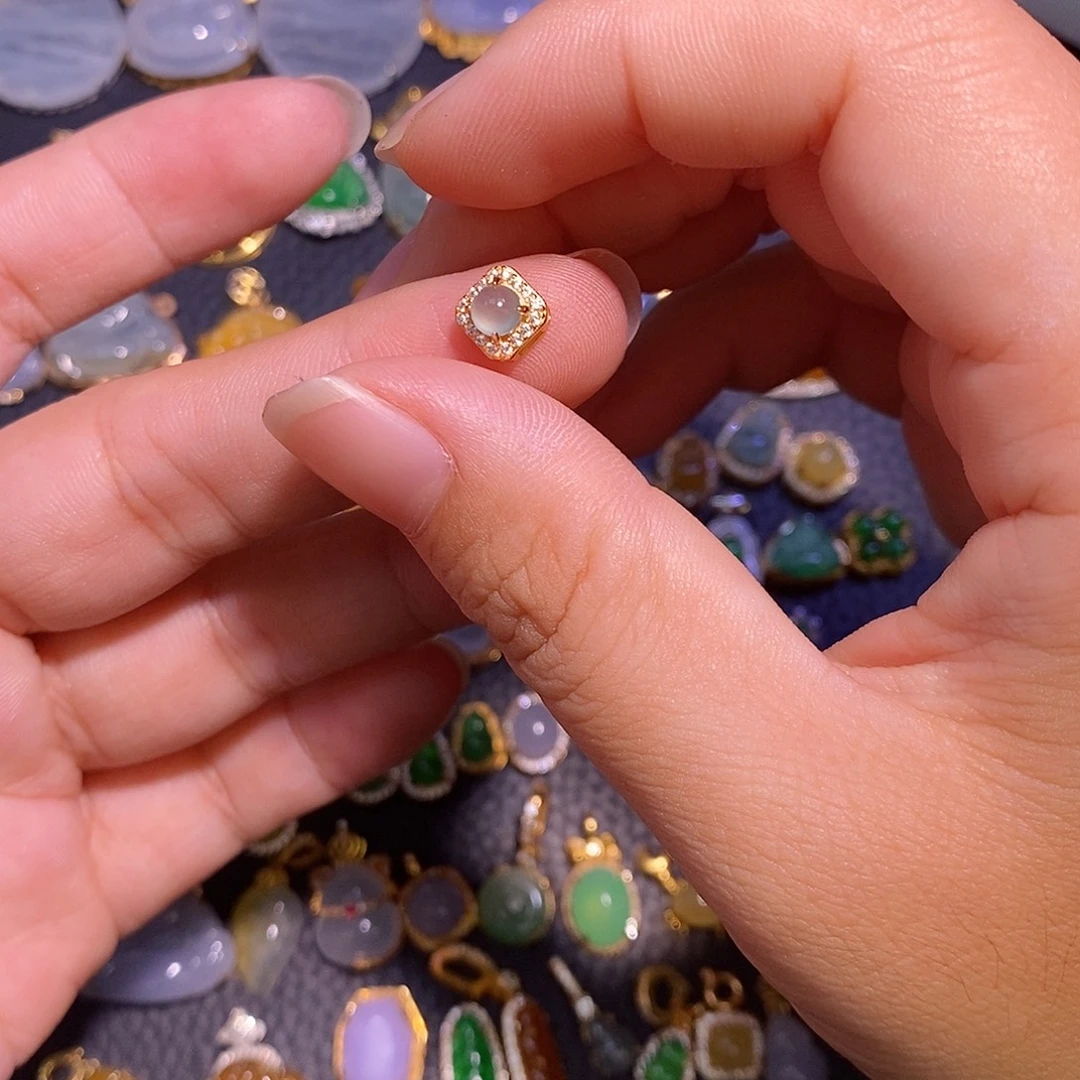 翡翠银S925镶嵌颈饰