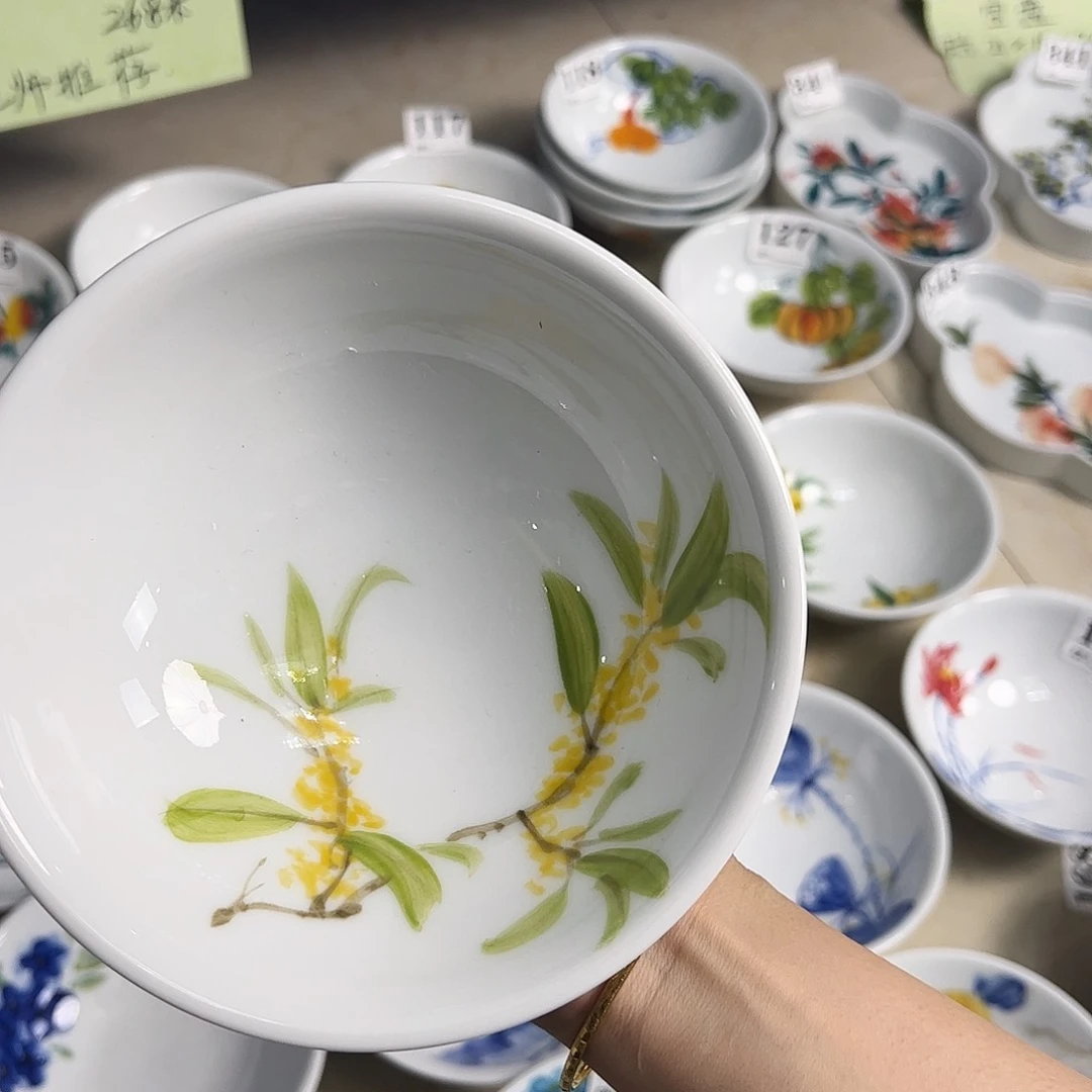 瓷片景德镇陶瓷手工手绘制作