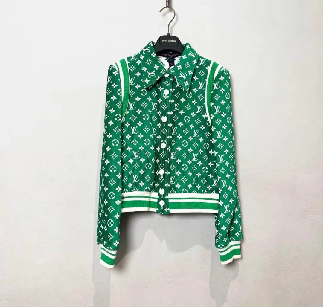 未使用 LouisVuitton/路易威登 温布尔登绿满印夹克外套40码全新