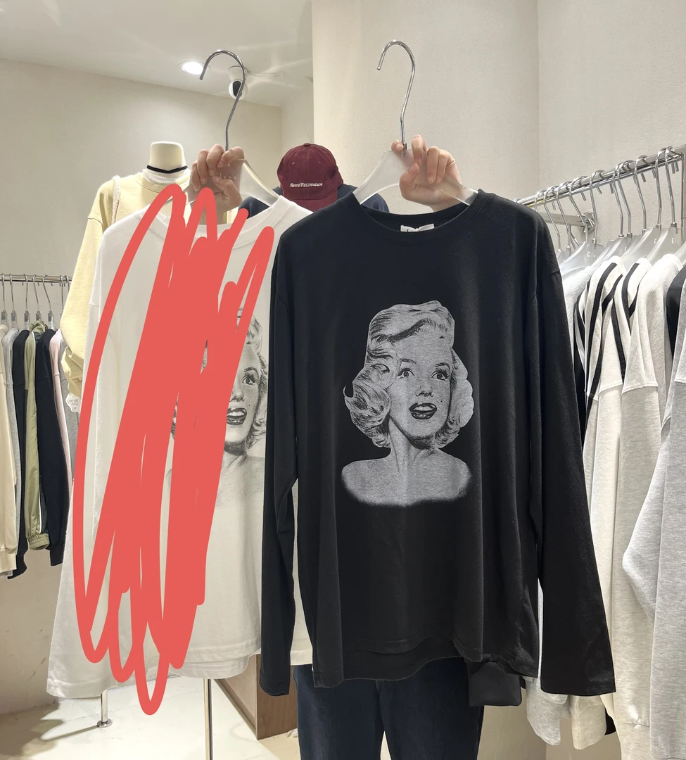 （库）温柔瑶-Eleven#宽松美式圆领潮流长袖T#1502