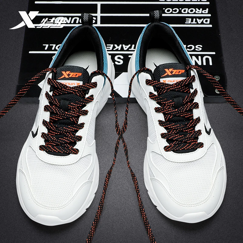 特步男鞋运动鞋2025夏季新款网面透气老爹鞋学生轻便休闲跑步鞋子