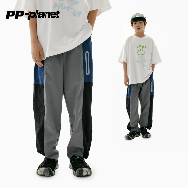 PP星球男童2025夏季防蚊防晒长裤中大童四面弹轻薄抗静电休闲裤子