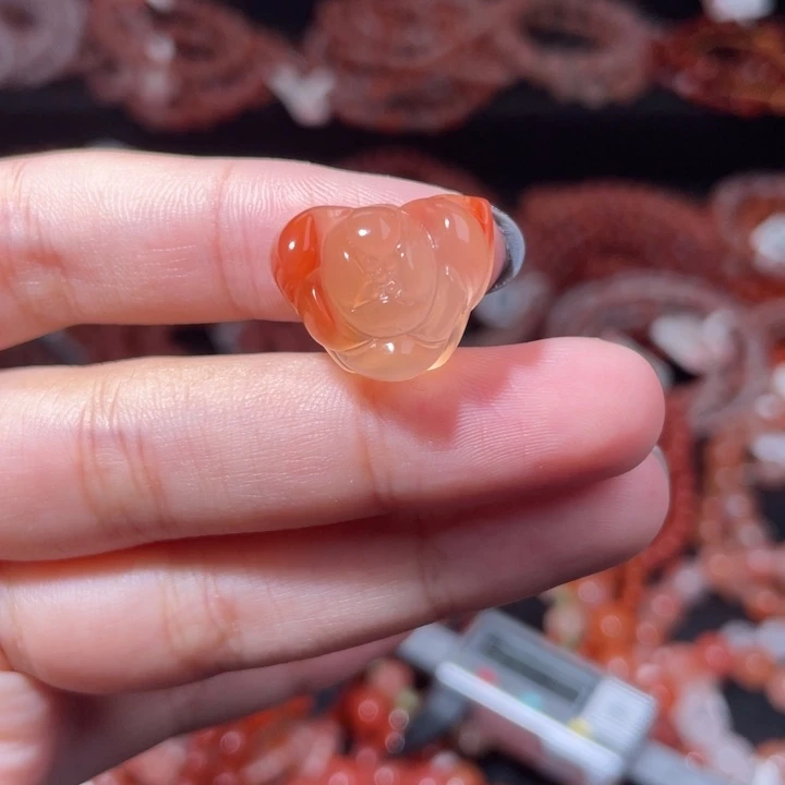 南红玛瑙未镶嵌三角莲花309打孔备注