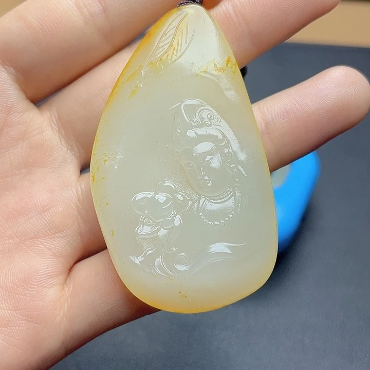 和田玉挂件未镶嵌心*T