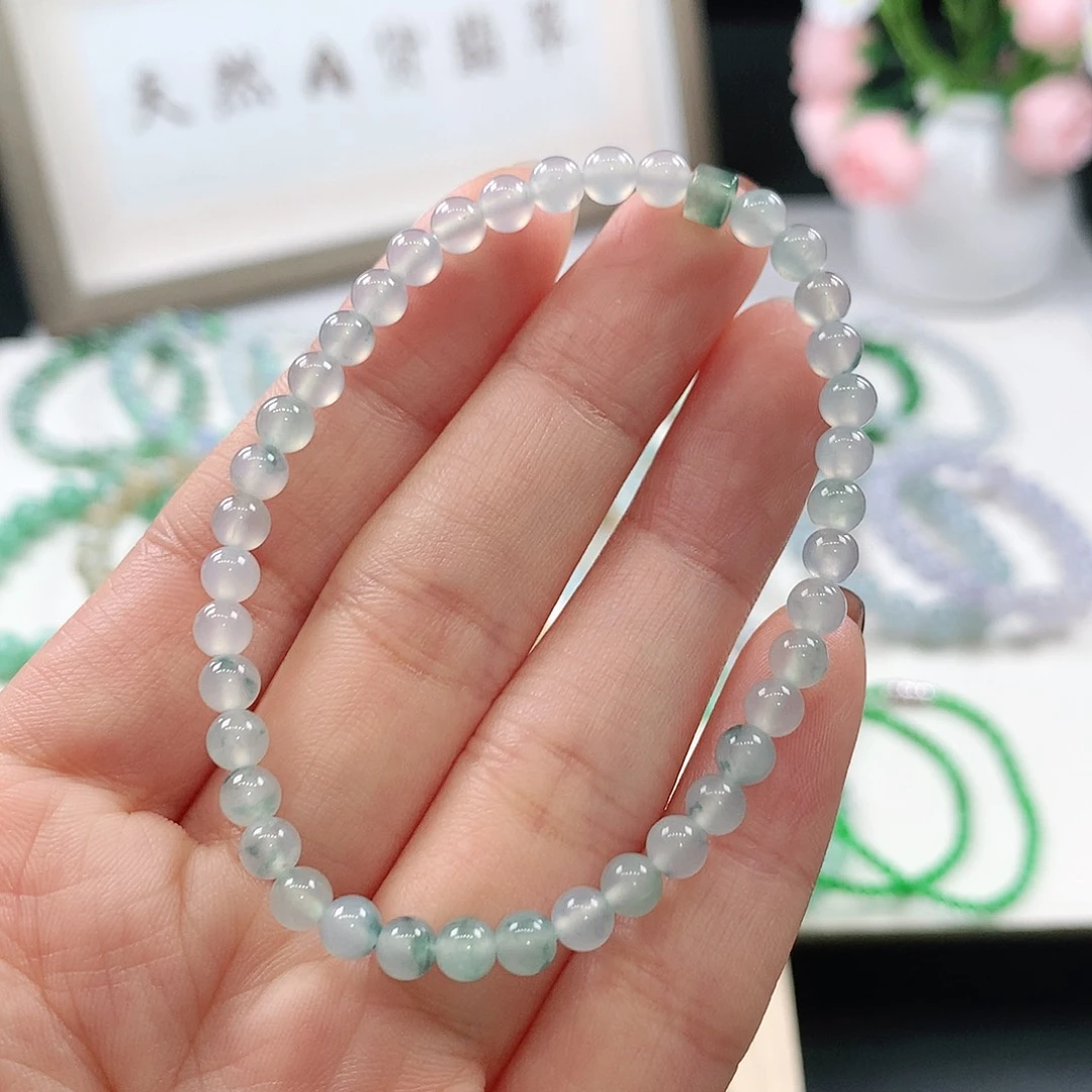 翡翠未镶嵌手链4.5mm