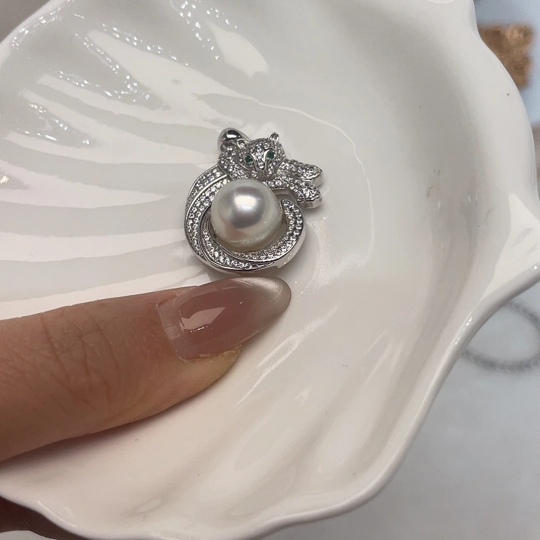 海水珍珠吊坠(不含链)银S925镶嵌
