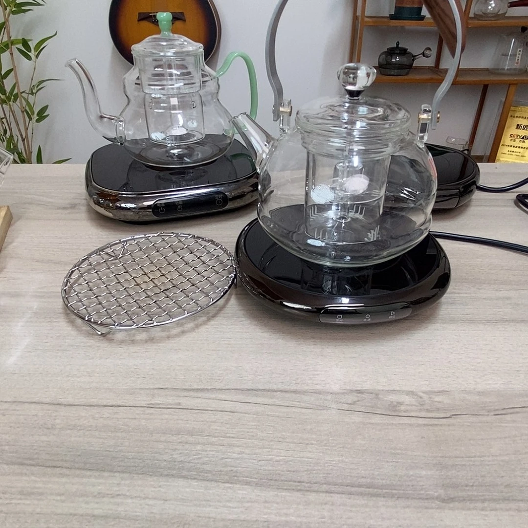 钢化玻璃小坐加圣衣堂透明壶加烤网