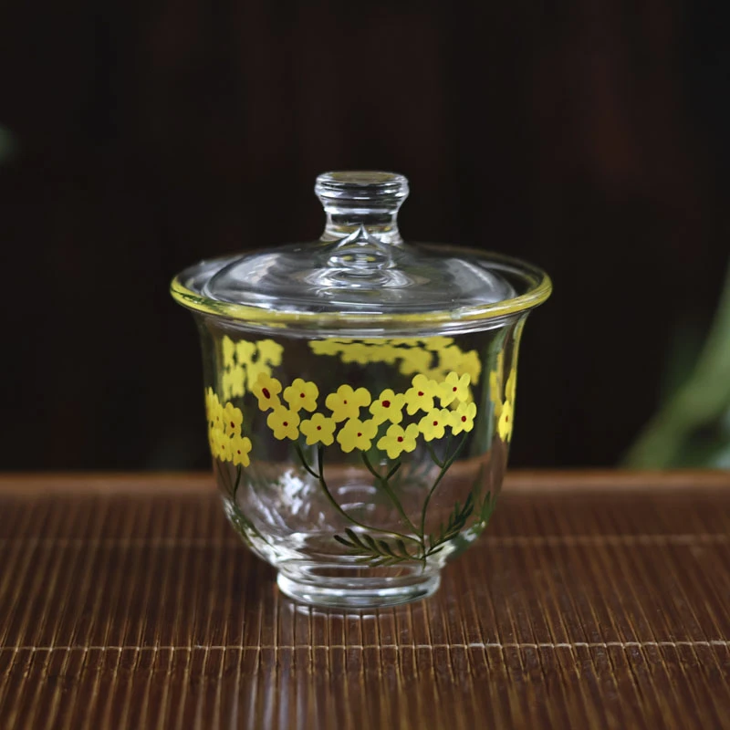 阿茶 小黄花盖碗（Q4789）