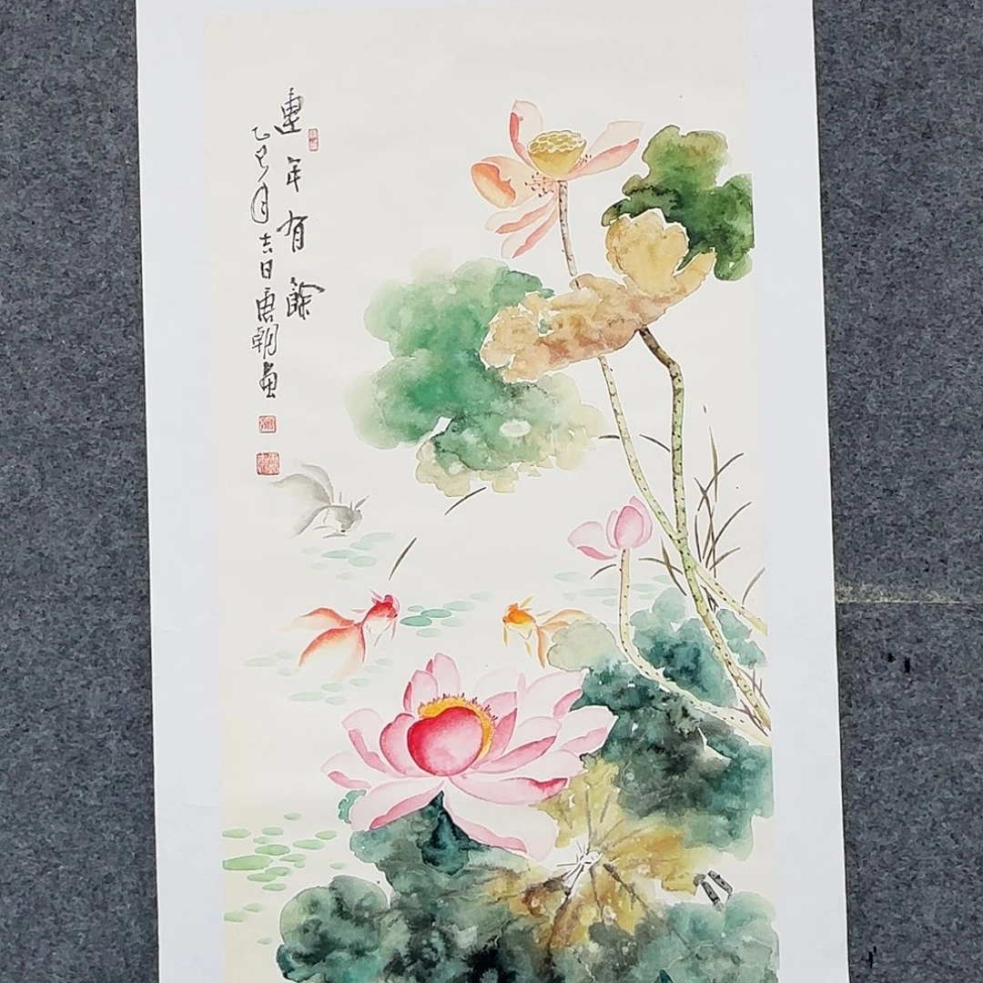 国画100*50纯手绘唐朝