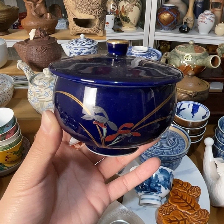 瓷片盖杯不错的好看的