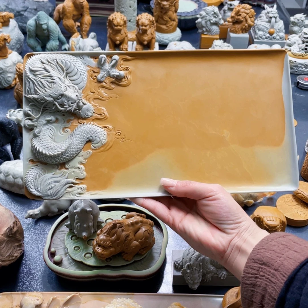 龙干泡手工雕刻工艺