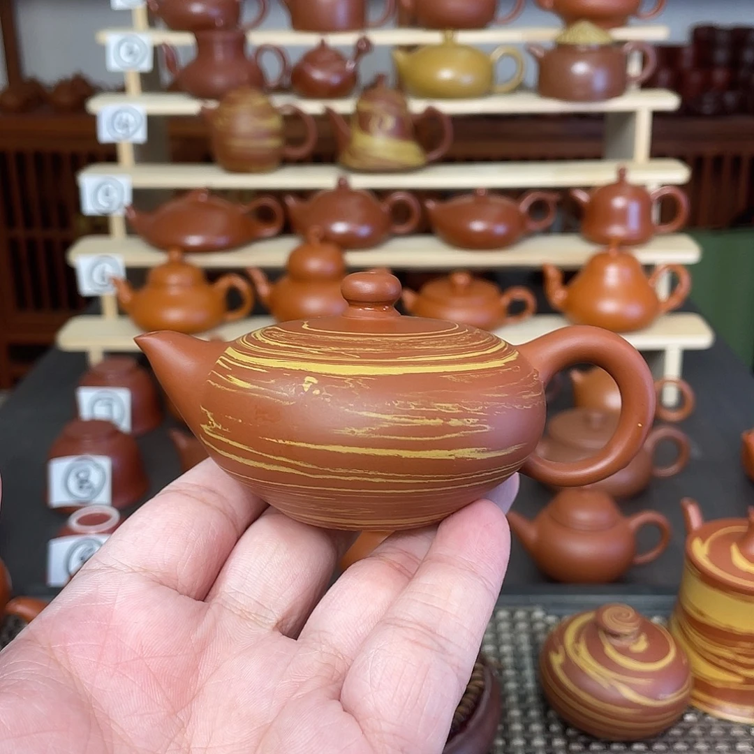 茶壶紫砂110cc绞泥凤雏