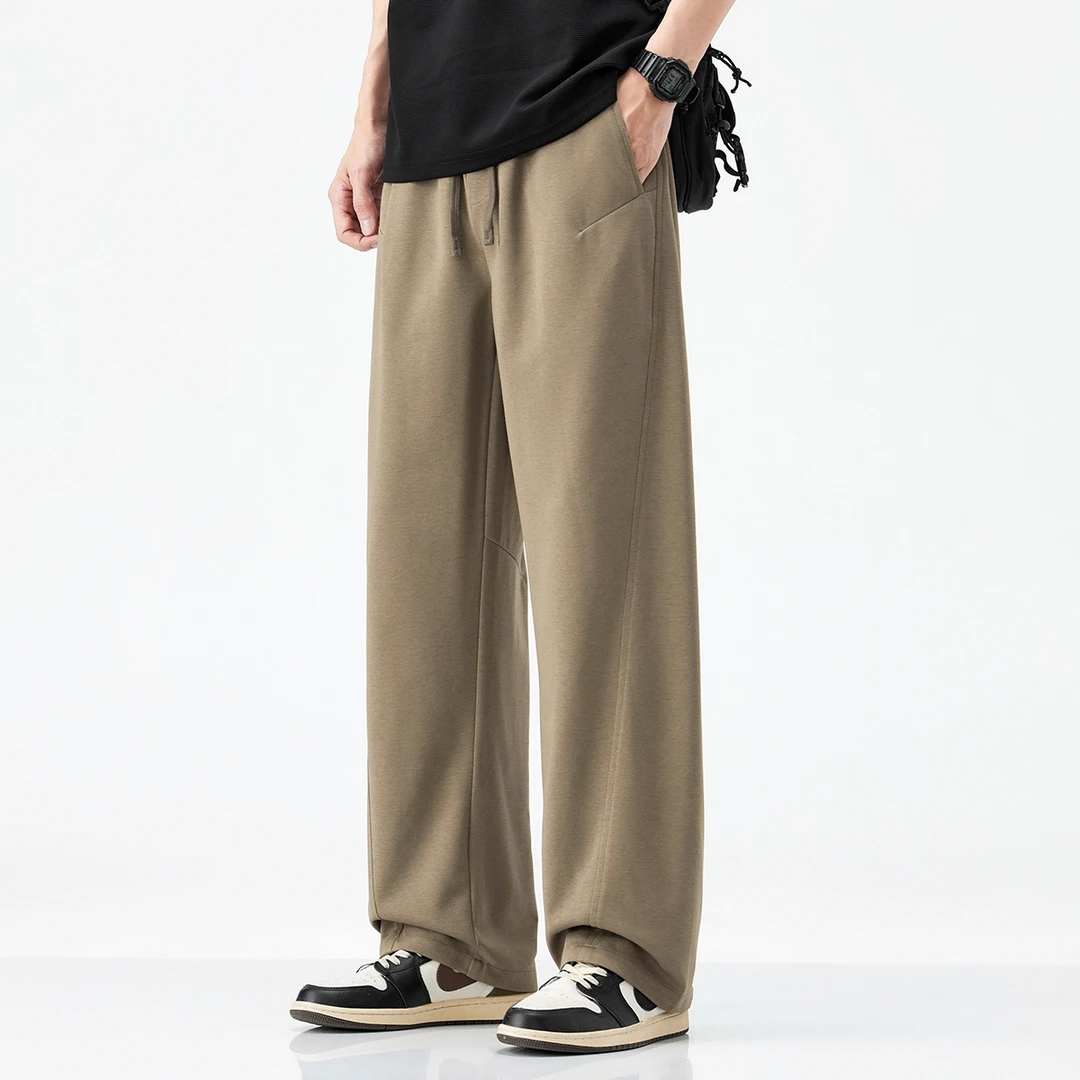 法国Cebrodz垂感宽松直筒运动卫裤男2025新款夏季松紧腰休闲裤