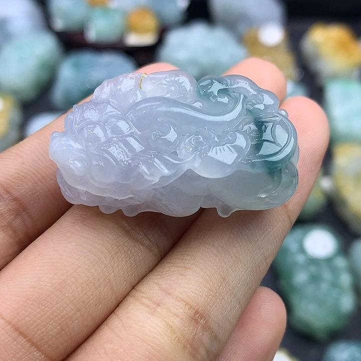 颈饰未镶嵌翡翠天然缅甸翡翠