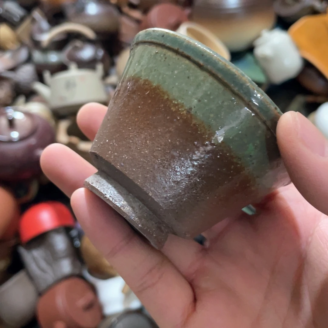 瓷片原矿绿植盆景茶香熏