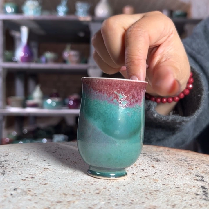 瓷片钧瓷茶器摆件杯子553