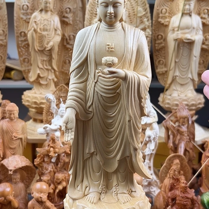 桧木大日如来30cm摆件