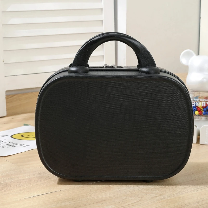 纹绣师黑色高级收纳包小香风化妆箱手提箱14寸