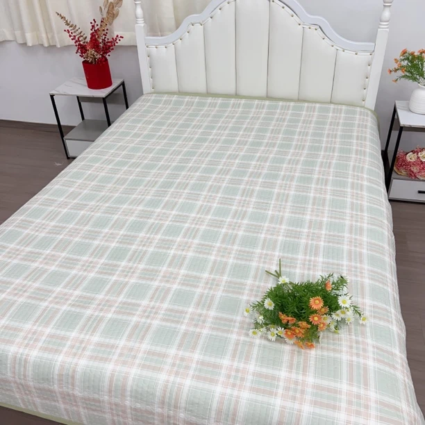 【格】新款精梳斜纹双人大床盖【尺寸200x230cm】±5厘米