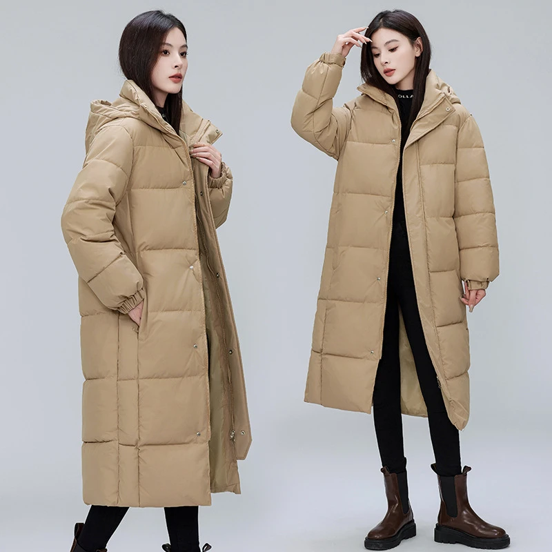 高档羽绒服女冬季中长款反季过膝时尚气质韩版加厚外套过膝羽绒服