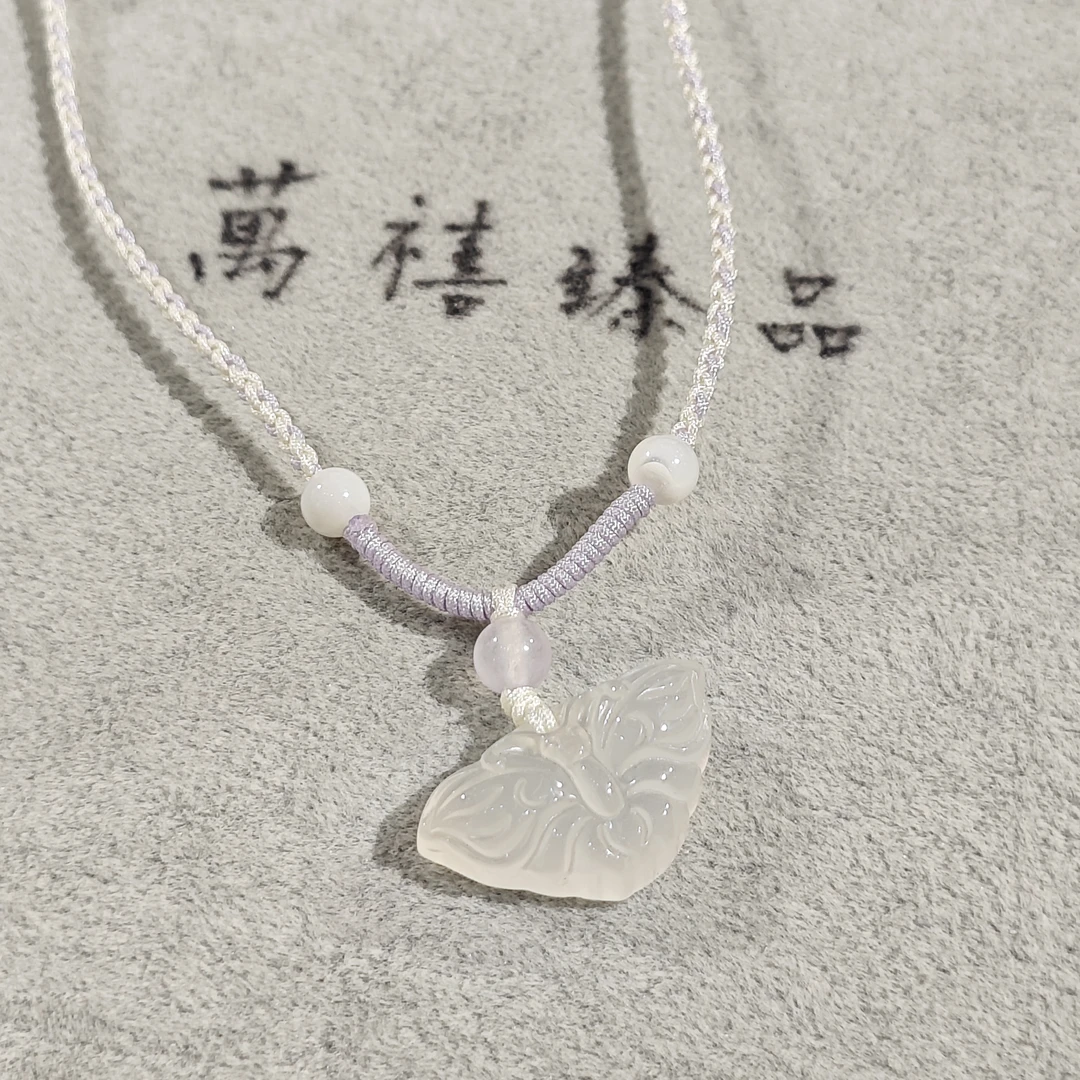 蝴蝶造型玉髓项链Q015 sq