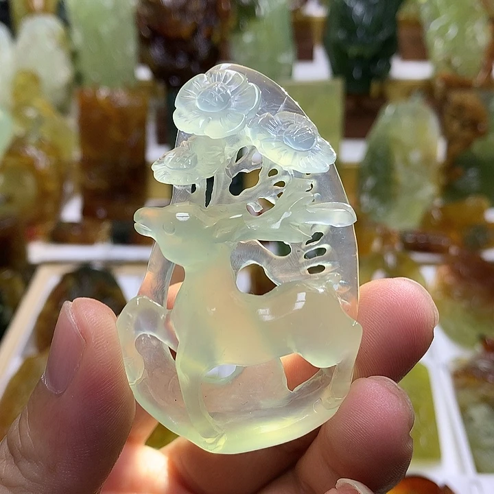 蛇纹石玉未镶嵌珠宝半成品