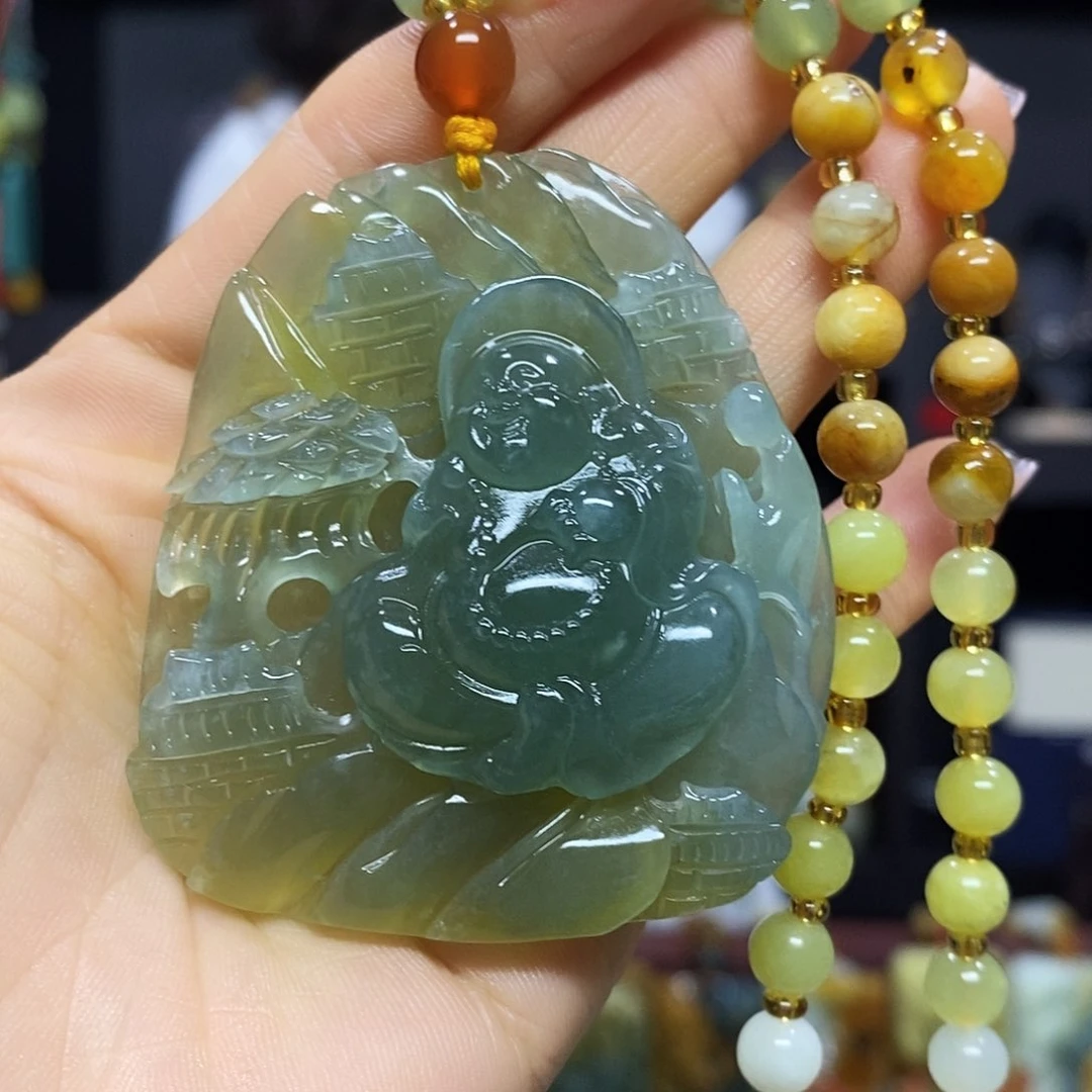 岫玉未镶嵌挂件吊坠