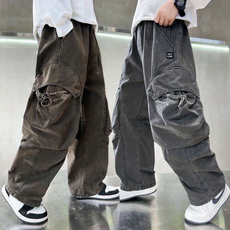 童装男童裤子春秋款2025新款中大童春装儿童工装裤春季休闲男孩潮