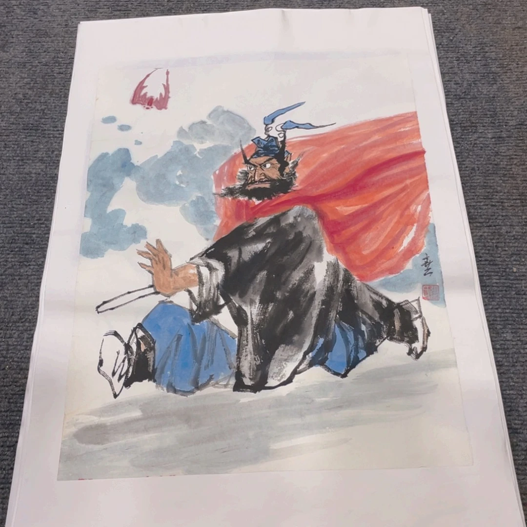国画1.4平尺纯手绘人物国画