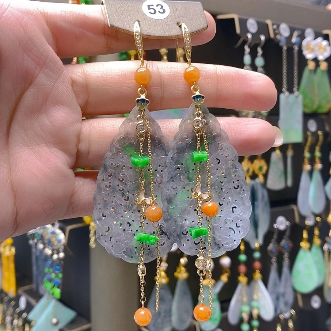 未镶嵌翡翠耳饰翡翠