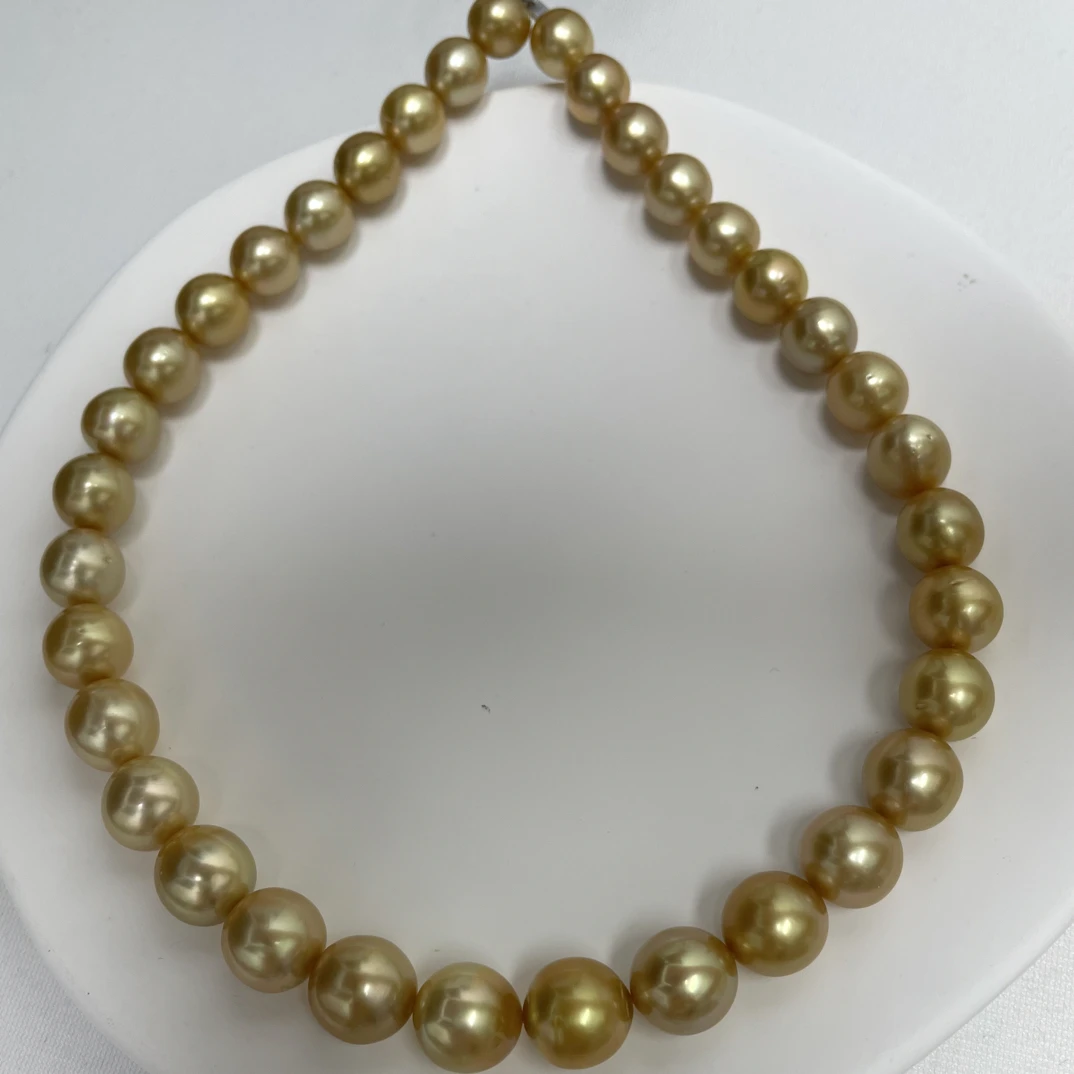 南洋金海水珍珠项链10-12mm