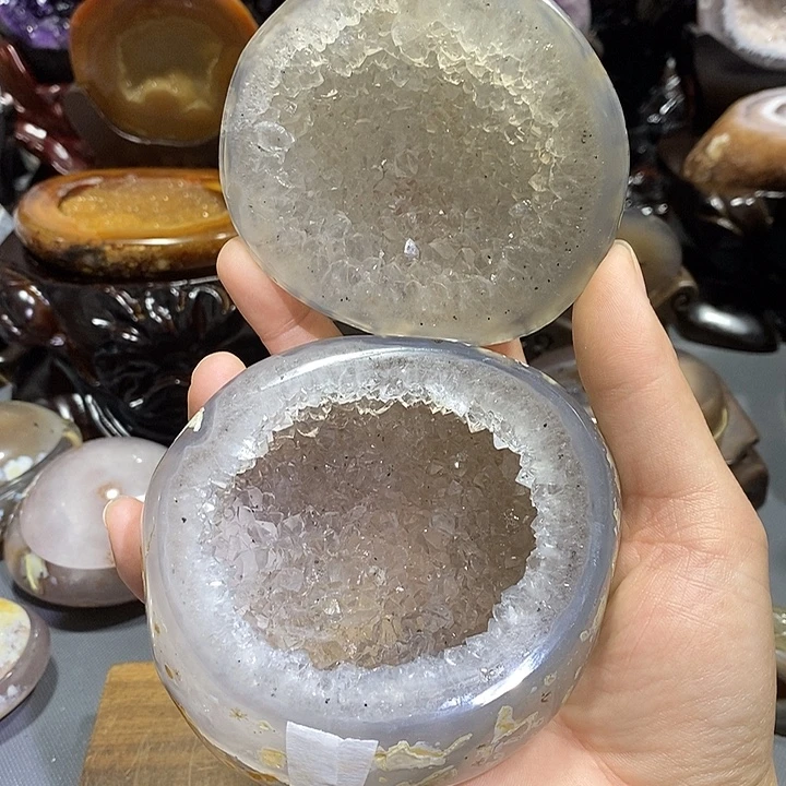 未镶嵌紫晶摆件聚宝盆