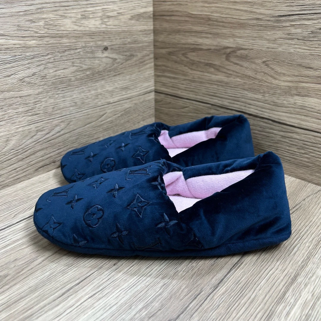 未使用 LouisVuitton/路易威登 Dreamy 蓝粉满印棉鞋 35码-39码